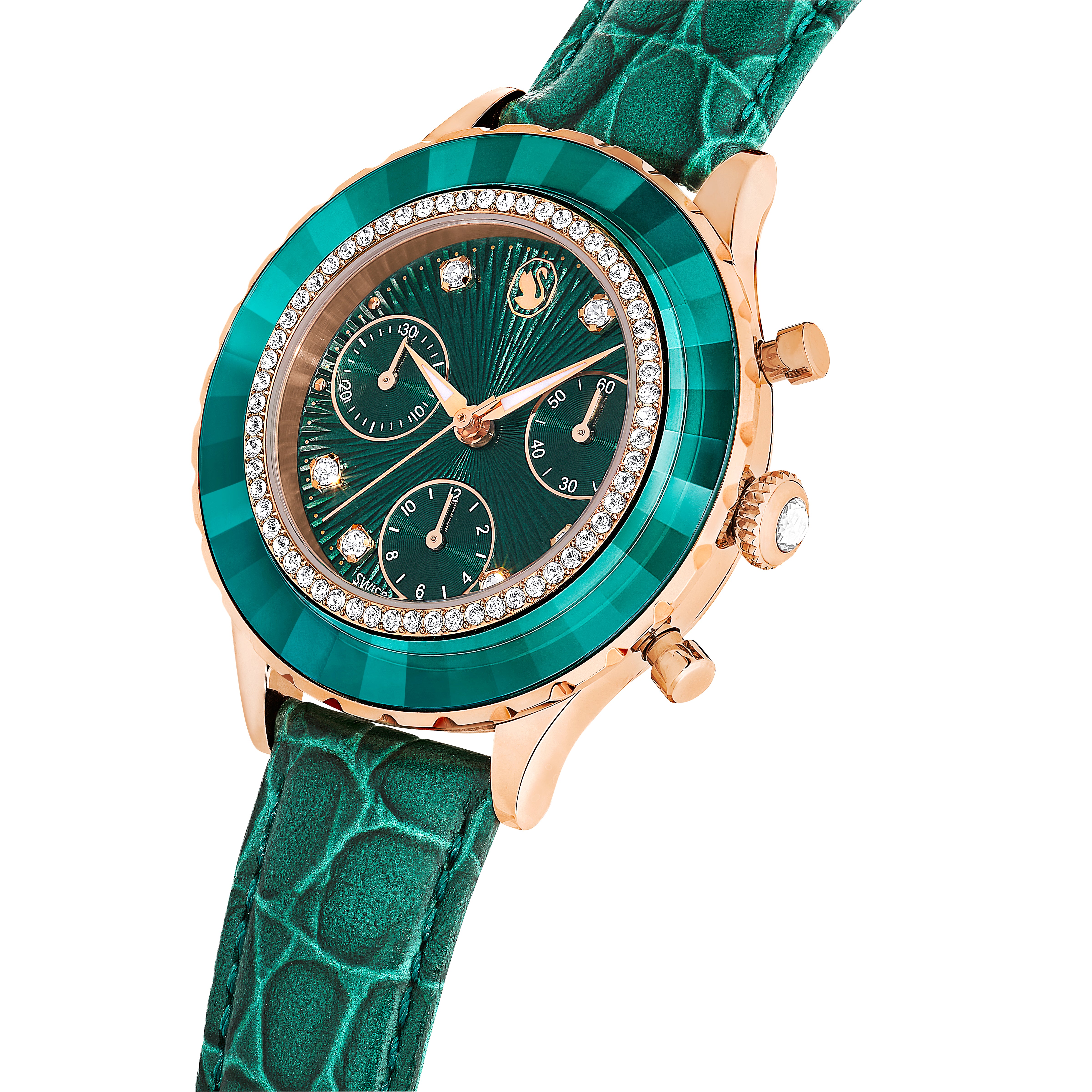 Green Octea Chrono Watch by Swarovski