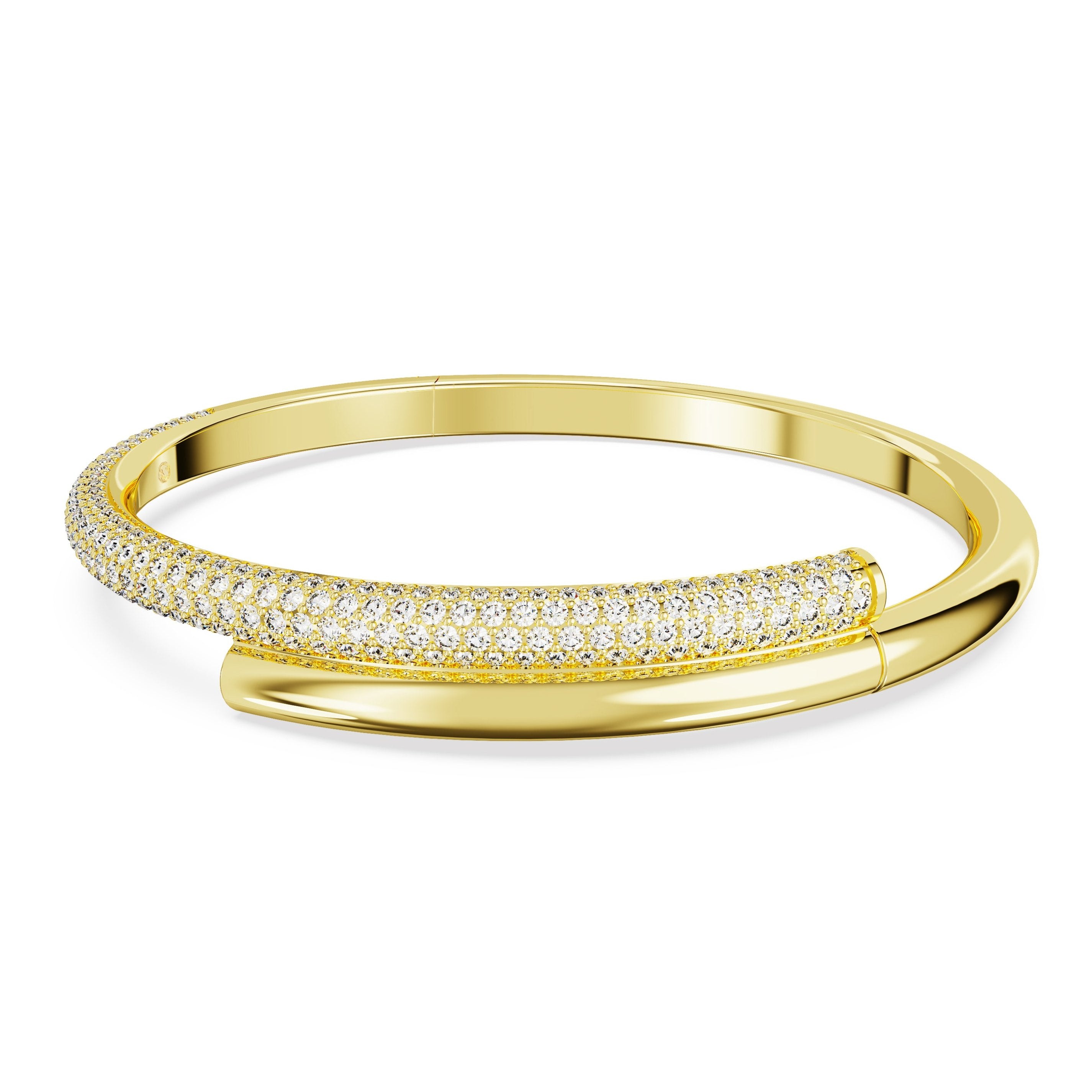 Large Gold Dextera Bangle by Swarovski