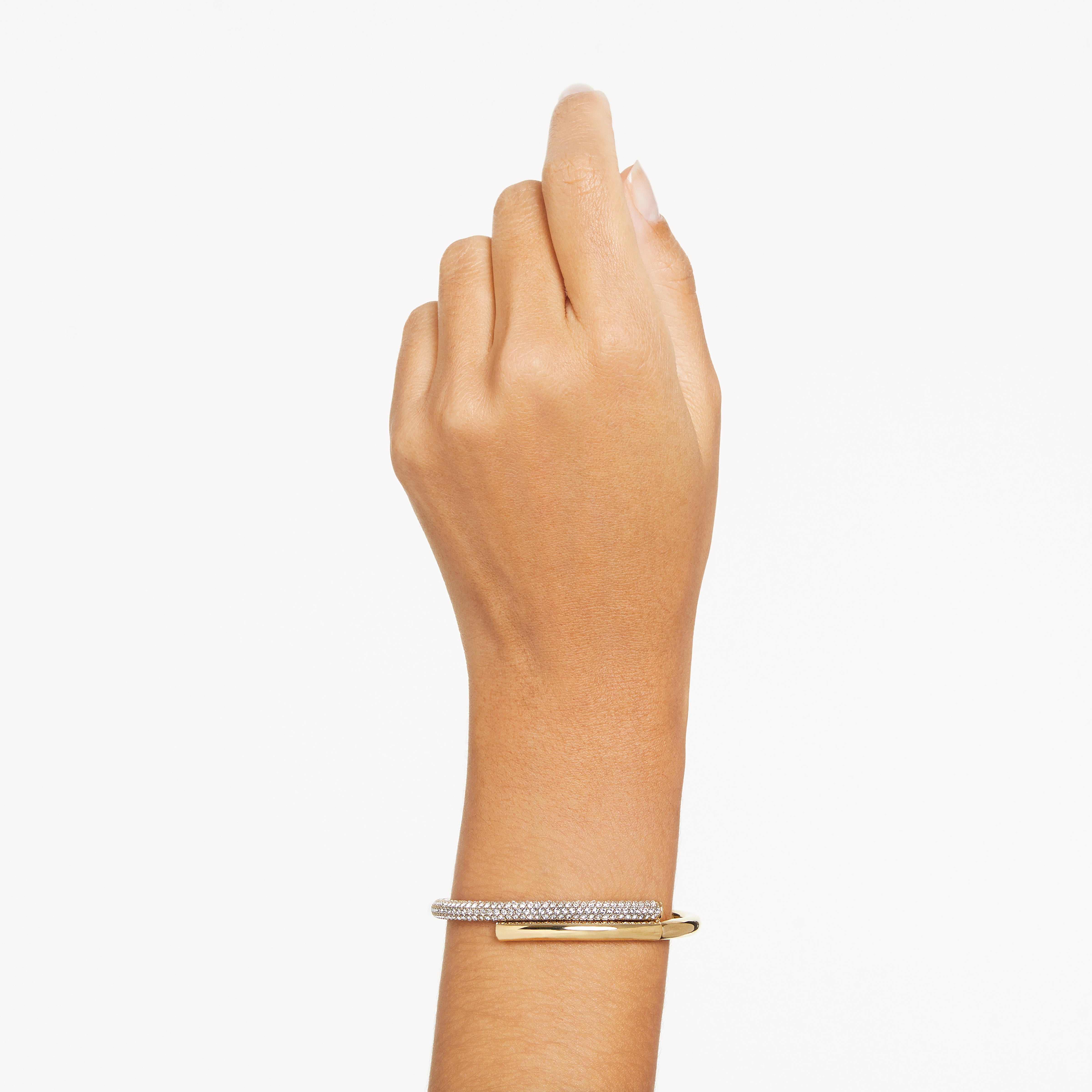 Large Gold Dextera Bangle by Swarovski