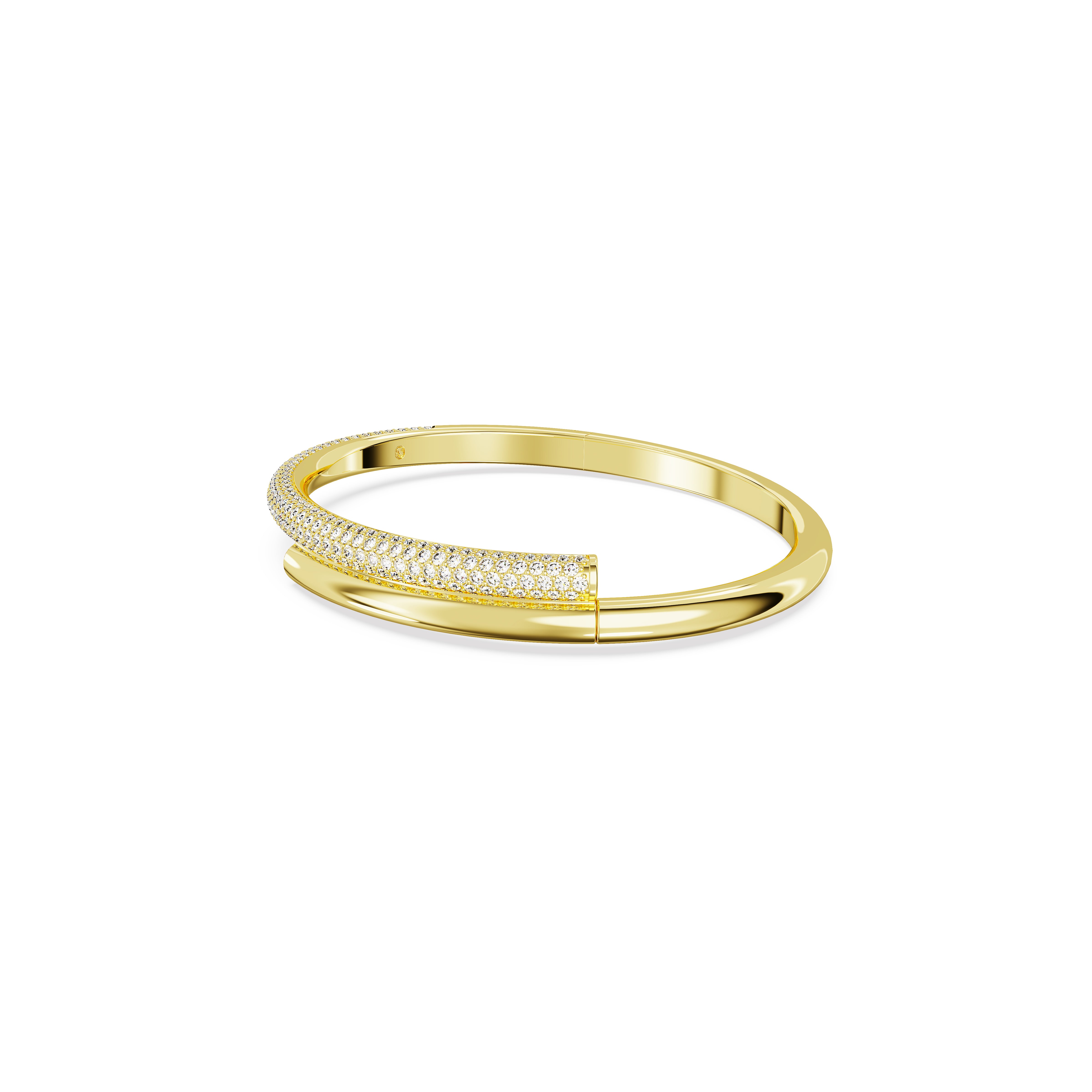 Large Gold Dextera Bangle by Swarovski