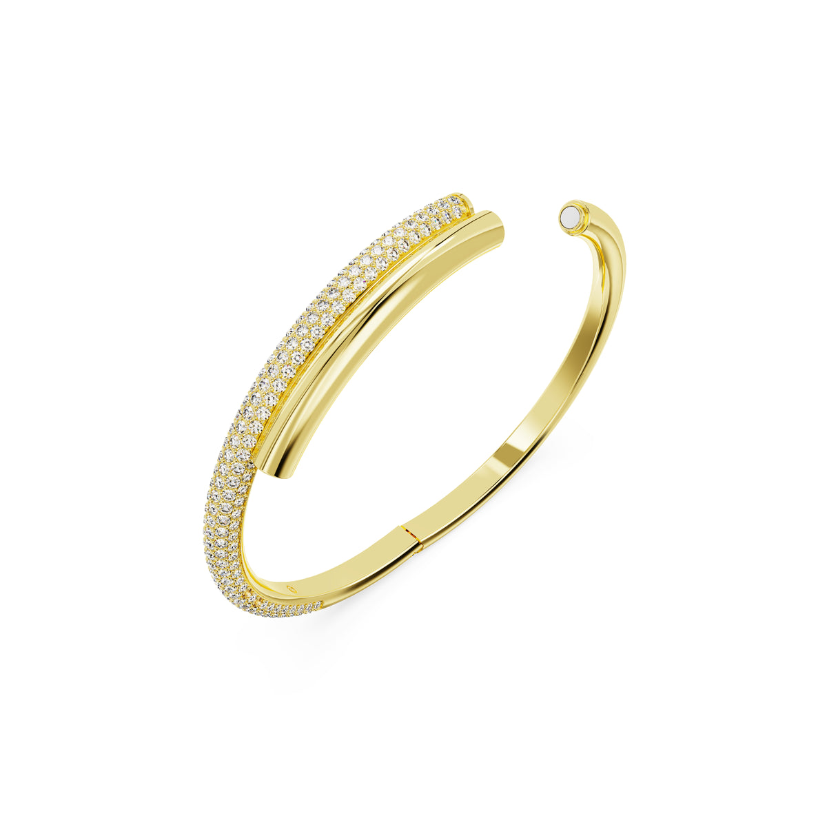 Large Gold Dextera Bangle by Swarovski