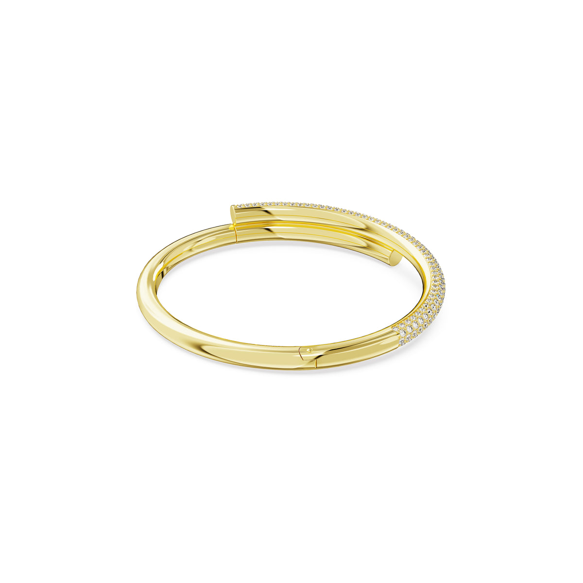 Large Gold Dextera Bangle by Swarovski