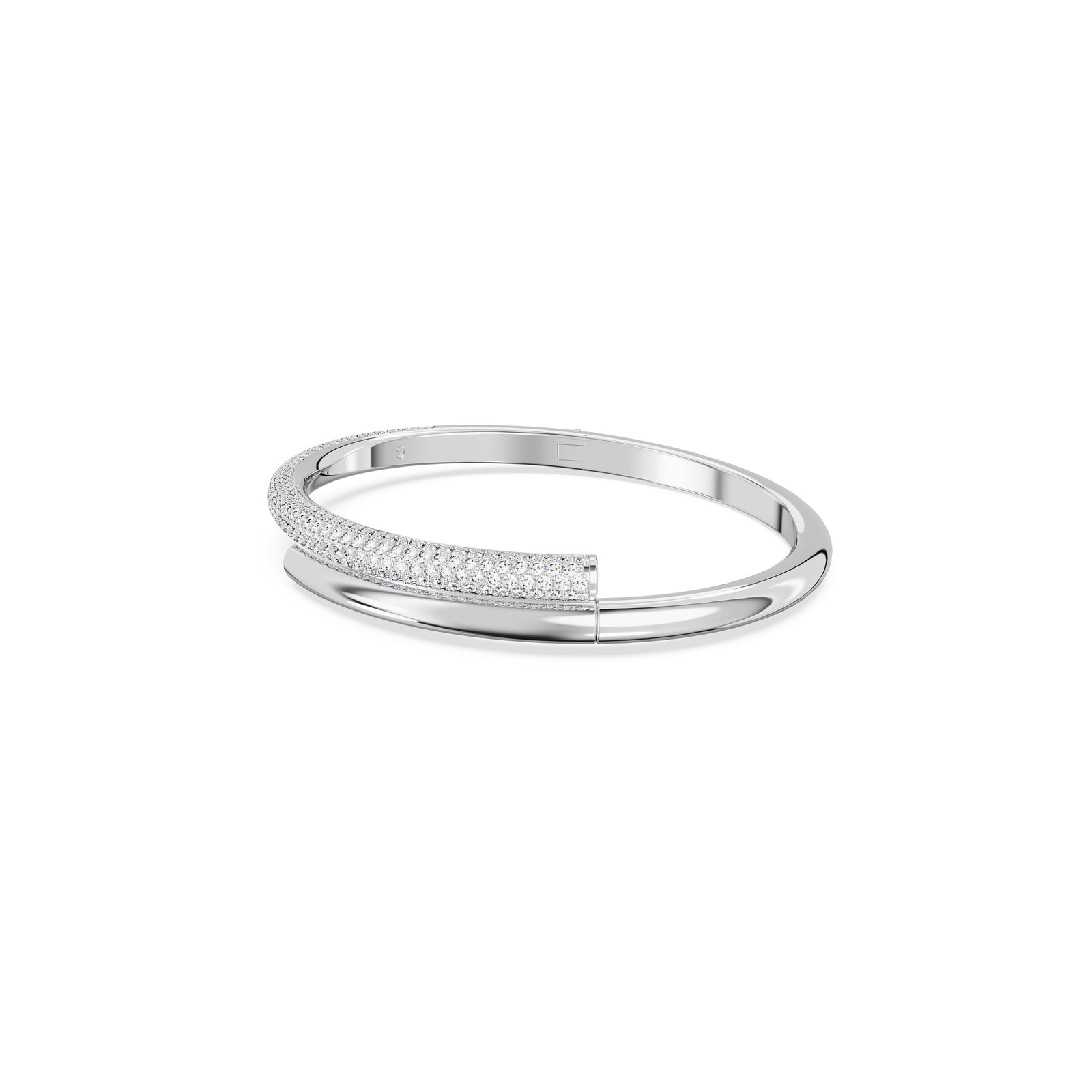 Large Silver Dextera Bangle by Swarovski