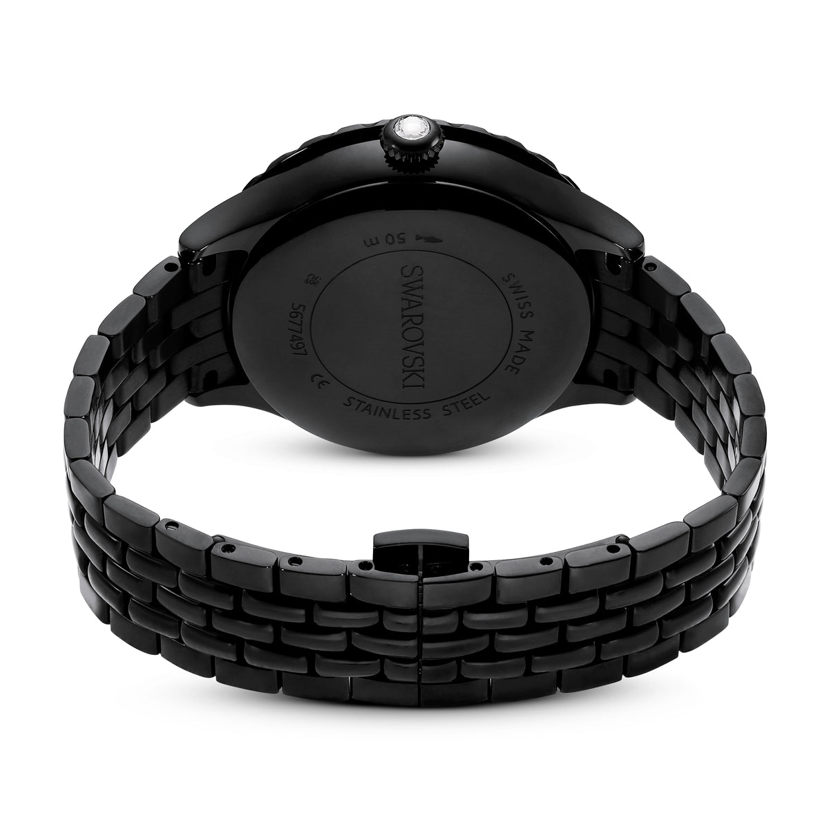 Black Octea Moon Watch by Swarovski