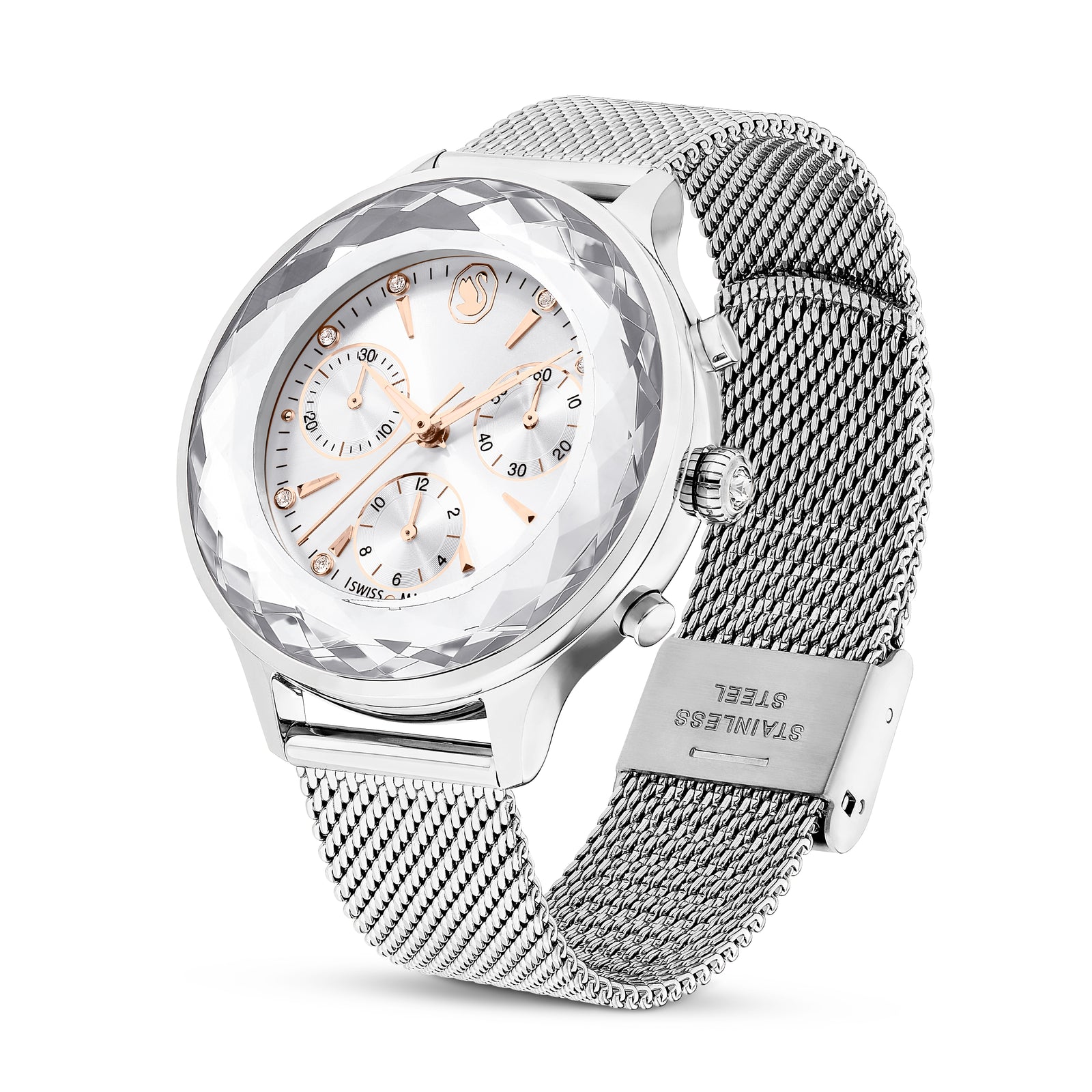 White Nova Chrono Watch by Swarovski