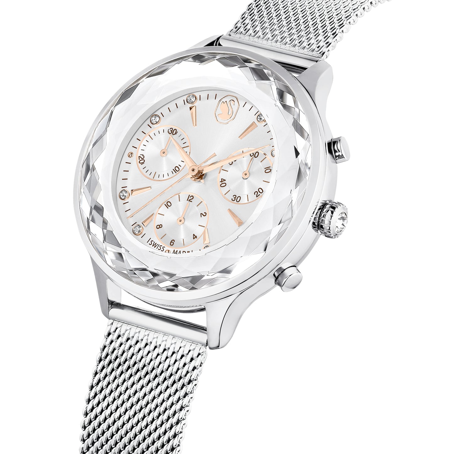 White Nova Chrono Watch by Swarovski