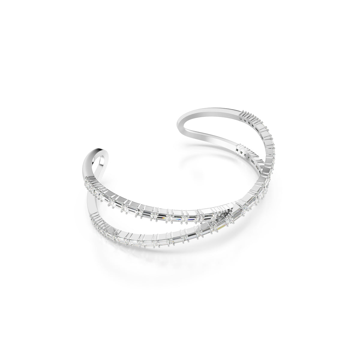 Large White Hyperbola Bracelet by Swarovski