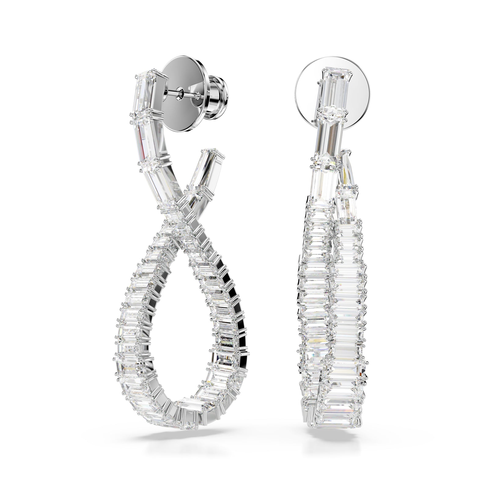 Hyperbola Infinity Drop Earrings by Swarovski
