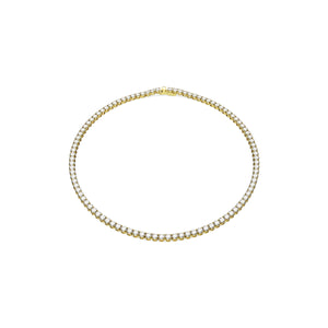 Gold Matrix Tennis Necklace by Swarovski