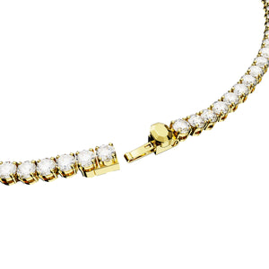 Gold Matrix Tennis Necklace by Swarovski
