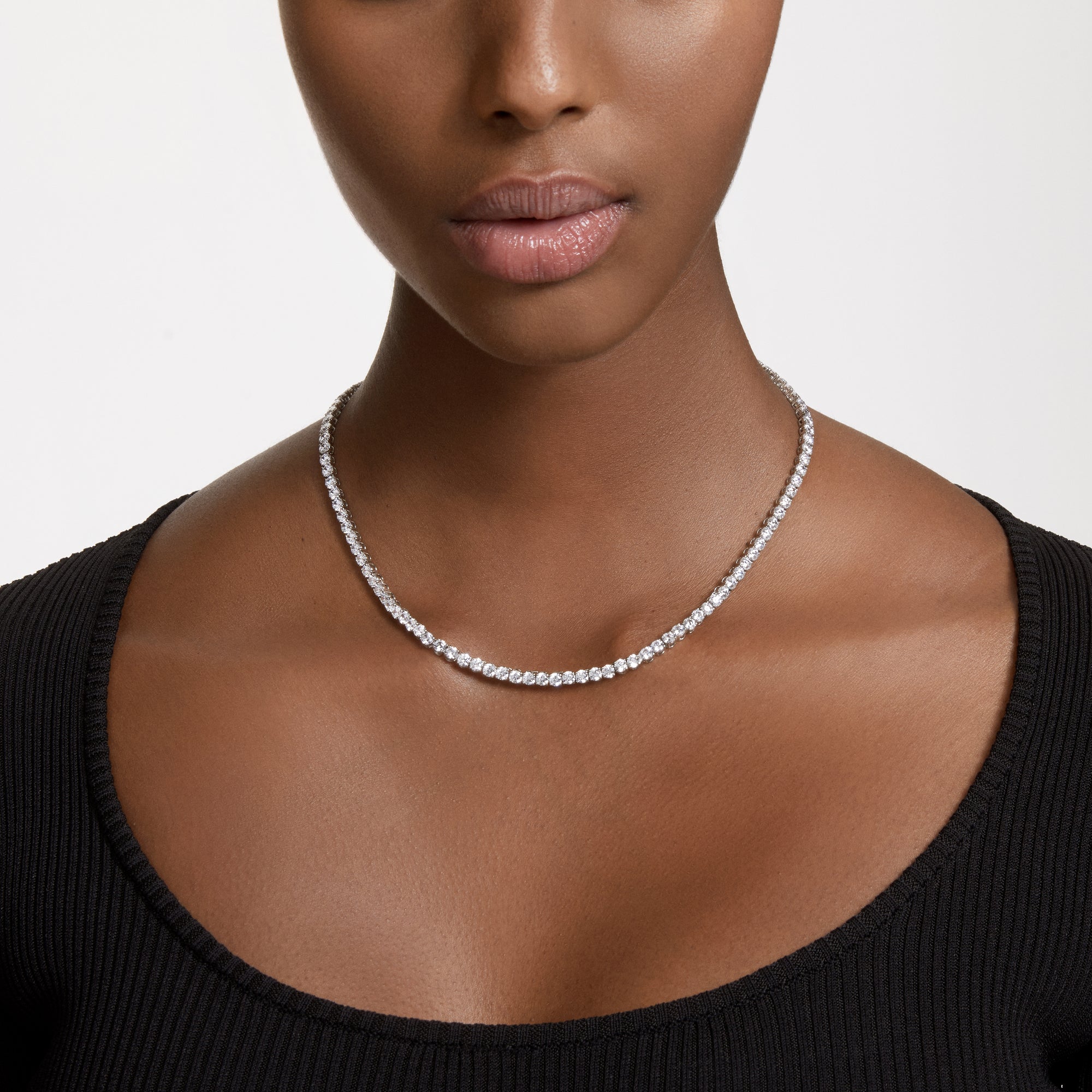 Medium Matrix Tennis Necklace by Swarovski