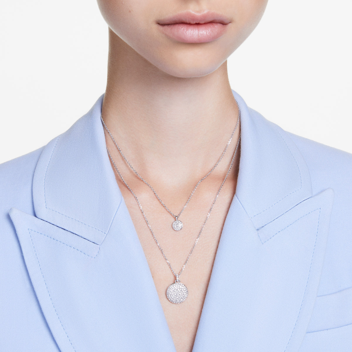 Sublima Layered Pendant Necklace by Swarovski