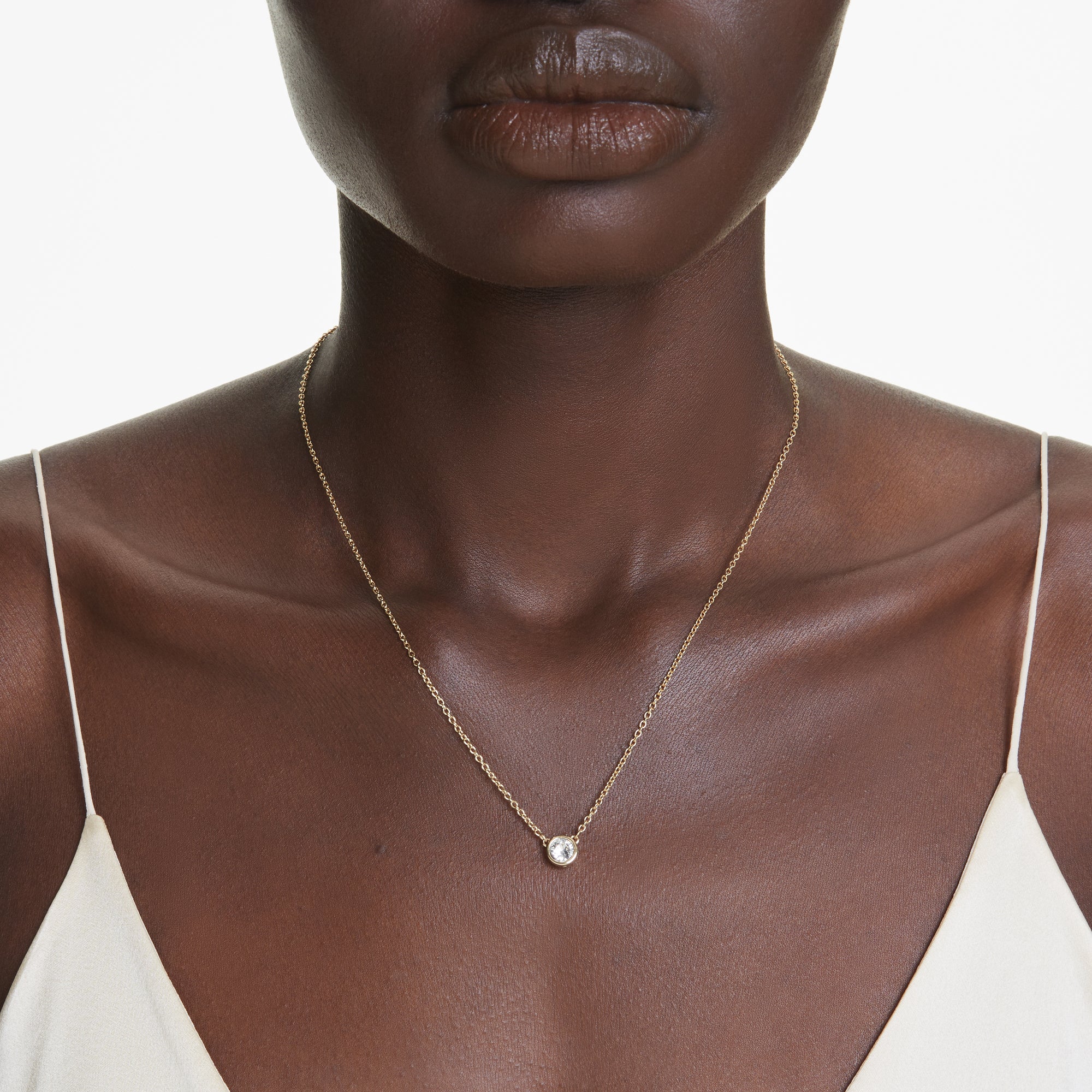 Gold Imber Solitaire Pendant by Swarovski