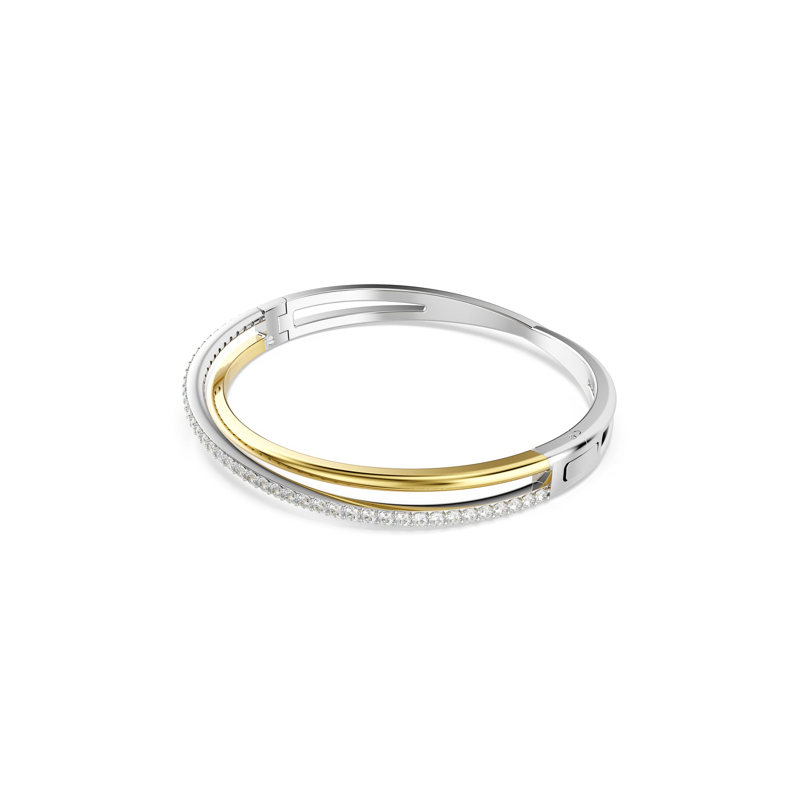 Gold Tone Hyperbola Bangle by Swarovski