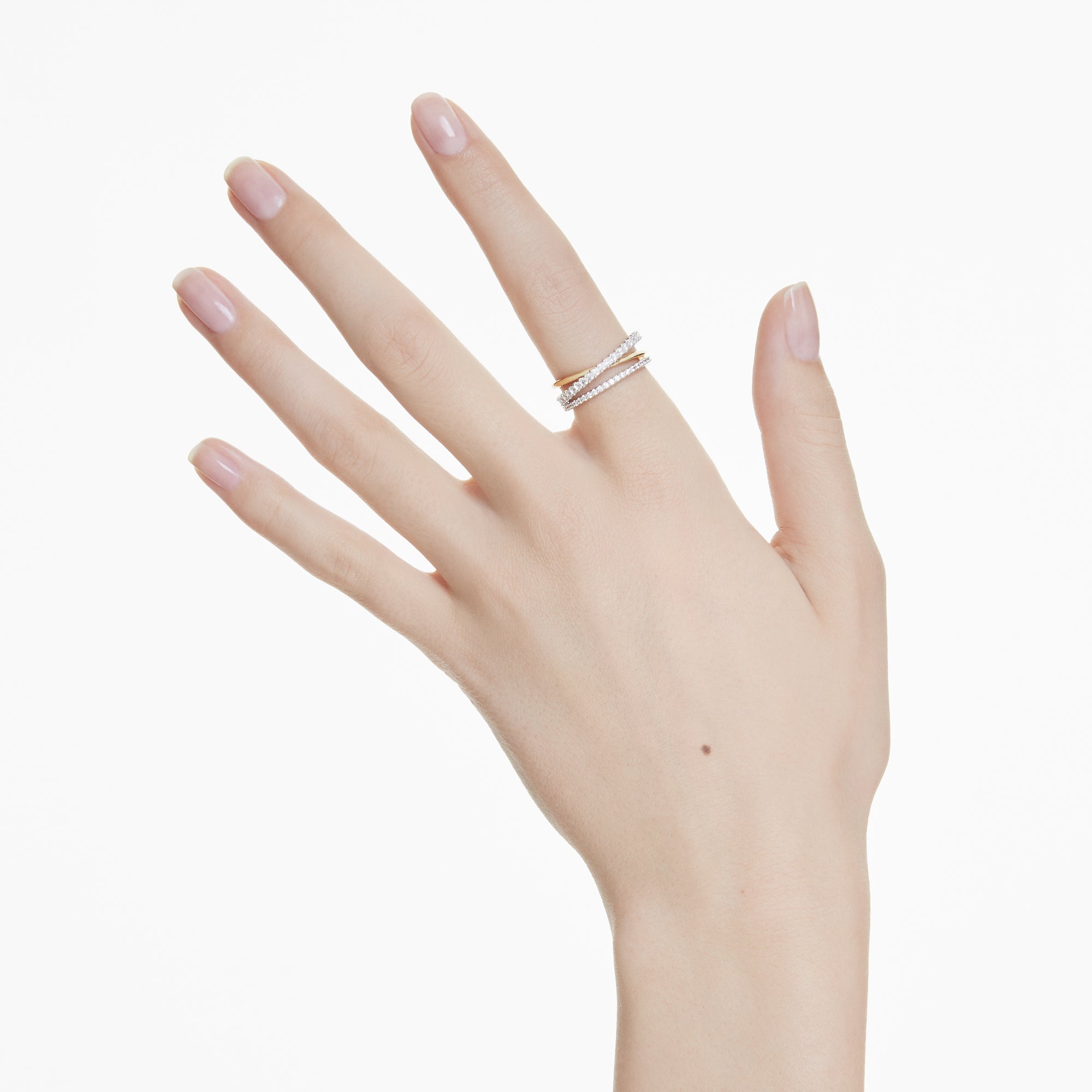 Two-Tone Hyperbola Ring by Swarovski