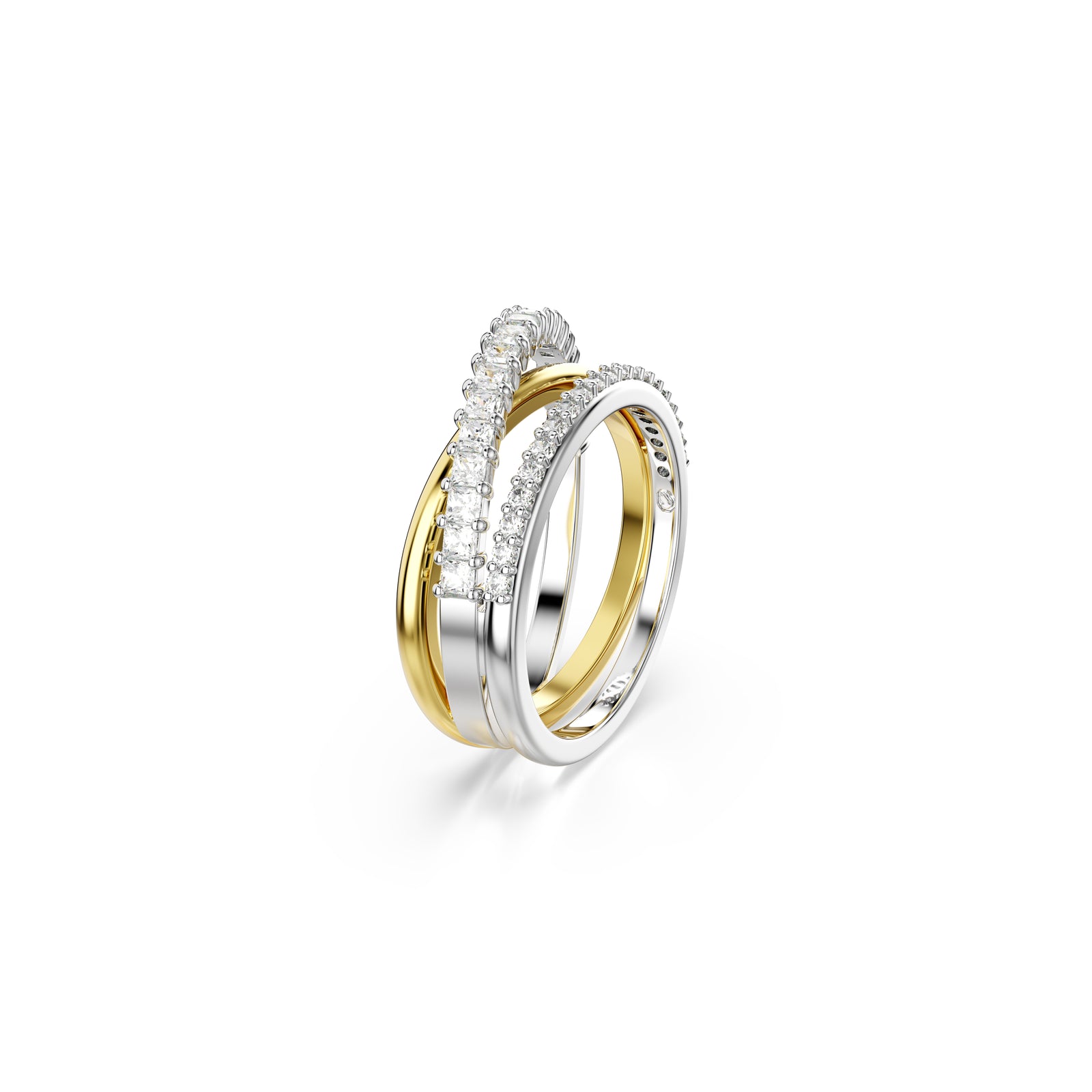 Two-Tone Hyperbola Ring by Swarovski