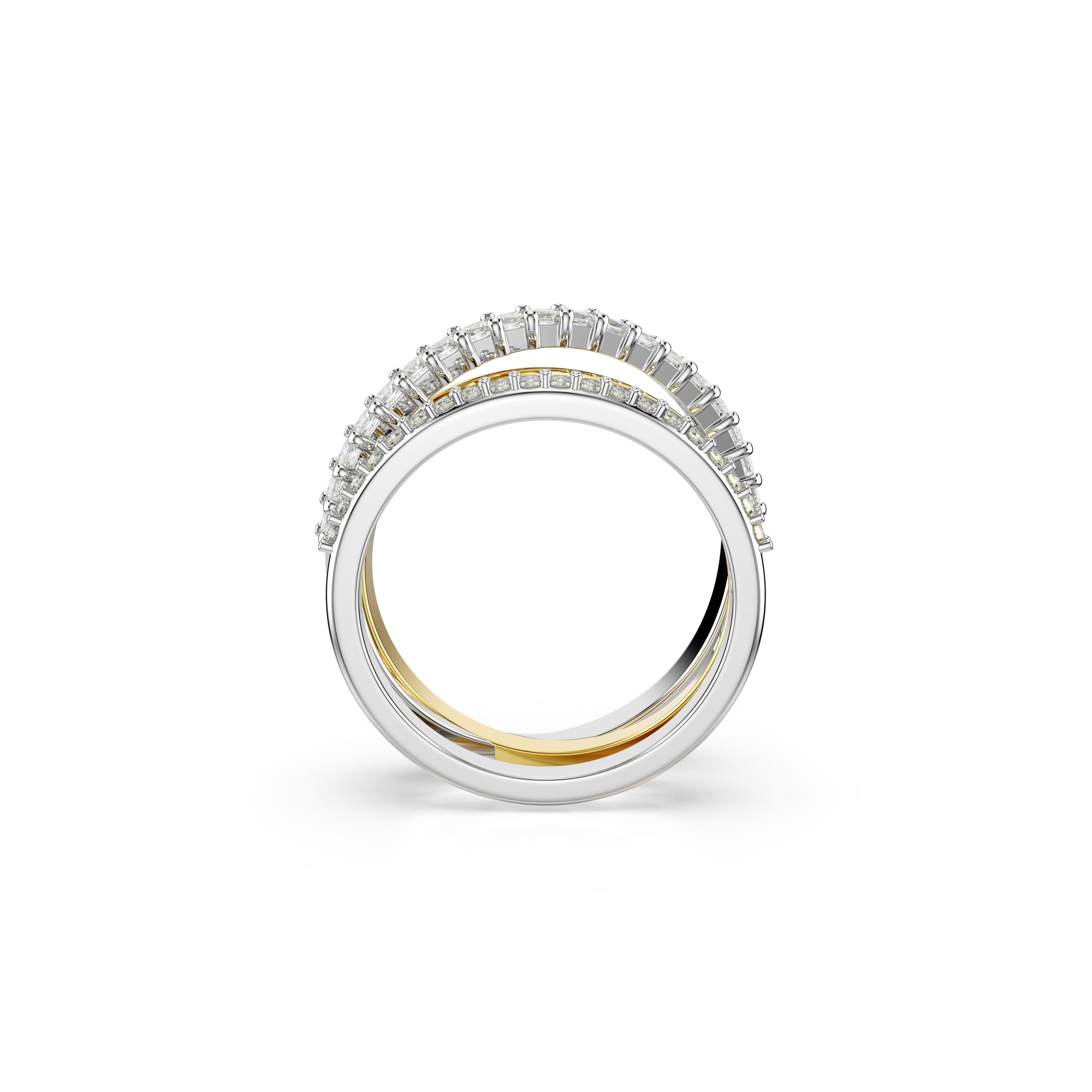 Two-Tone Hyperbola Ring by Swarovski