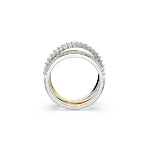 Two-Tone Hyperbola Ring by Swarovski