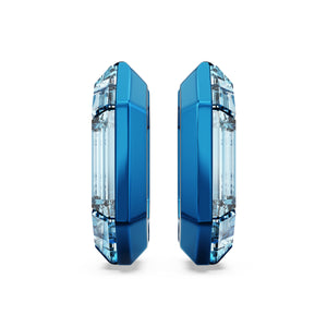 Blue Lucent Hoop Earrings by Swarovski