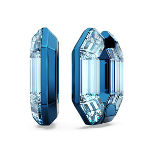 Blue Lucent Hoop Earrings by Swarovski