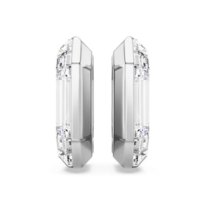 White Lucent Hoop Earrings by Swarovski