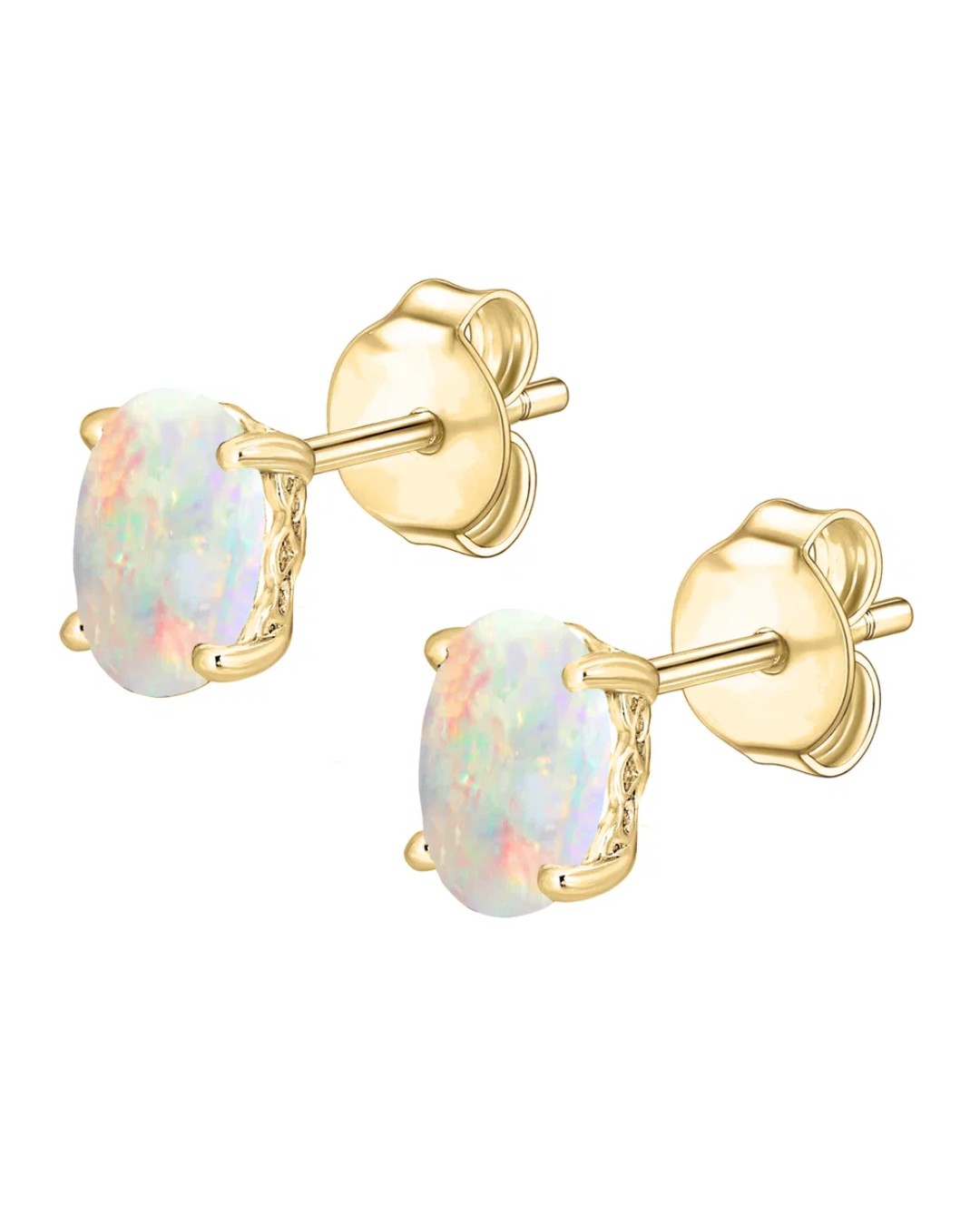 LALI Australian Opal Birthstone Stud Earrings