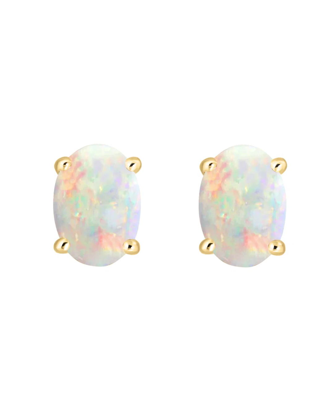 LALI Australian Opal Birthstone Stud Earrings