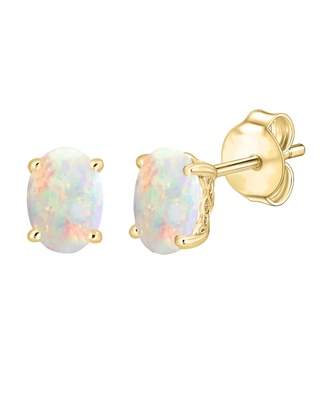 LALI Australian Opal Birthstone Stud Earrings