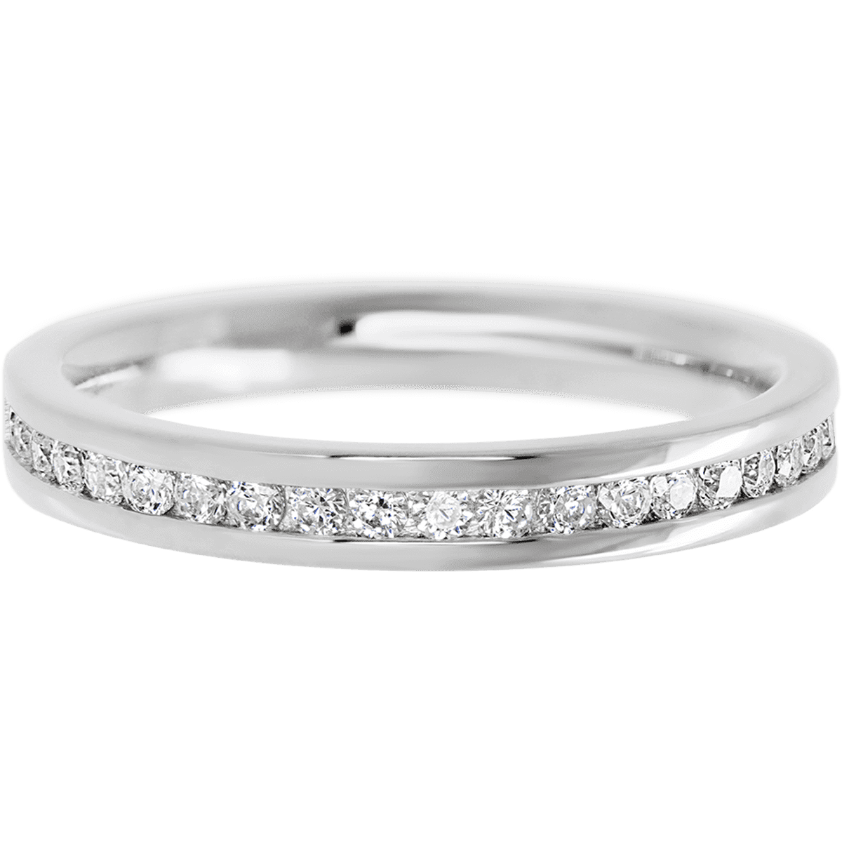 14K White Gold band with 21 Round Lab Grown Diamond having TCW-.32