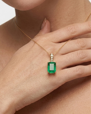 LALI Emerald & Diamond Pendant Necklace