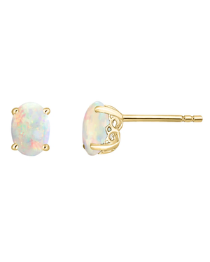 LALI Australian Opal Birthstone Stud Earrings