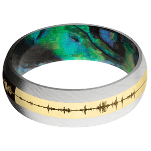 Damascus + Bead Finish + Abalone