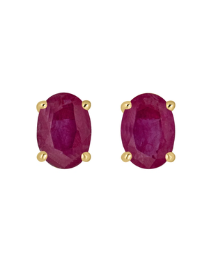 LALI Ruby Birthstone Stud Earrings