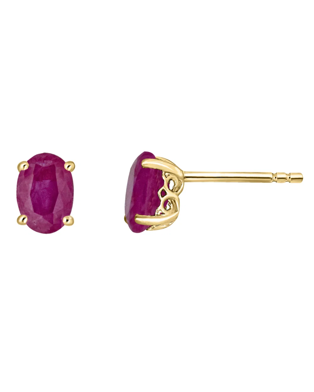 LALI Ruby Birthstone Stud Earrings