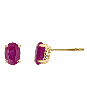 LALI Ruby Birthstone Stud Earrings