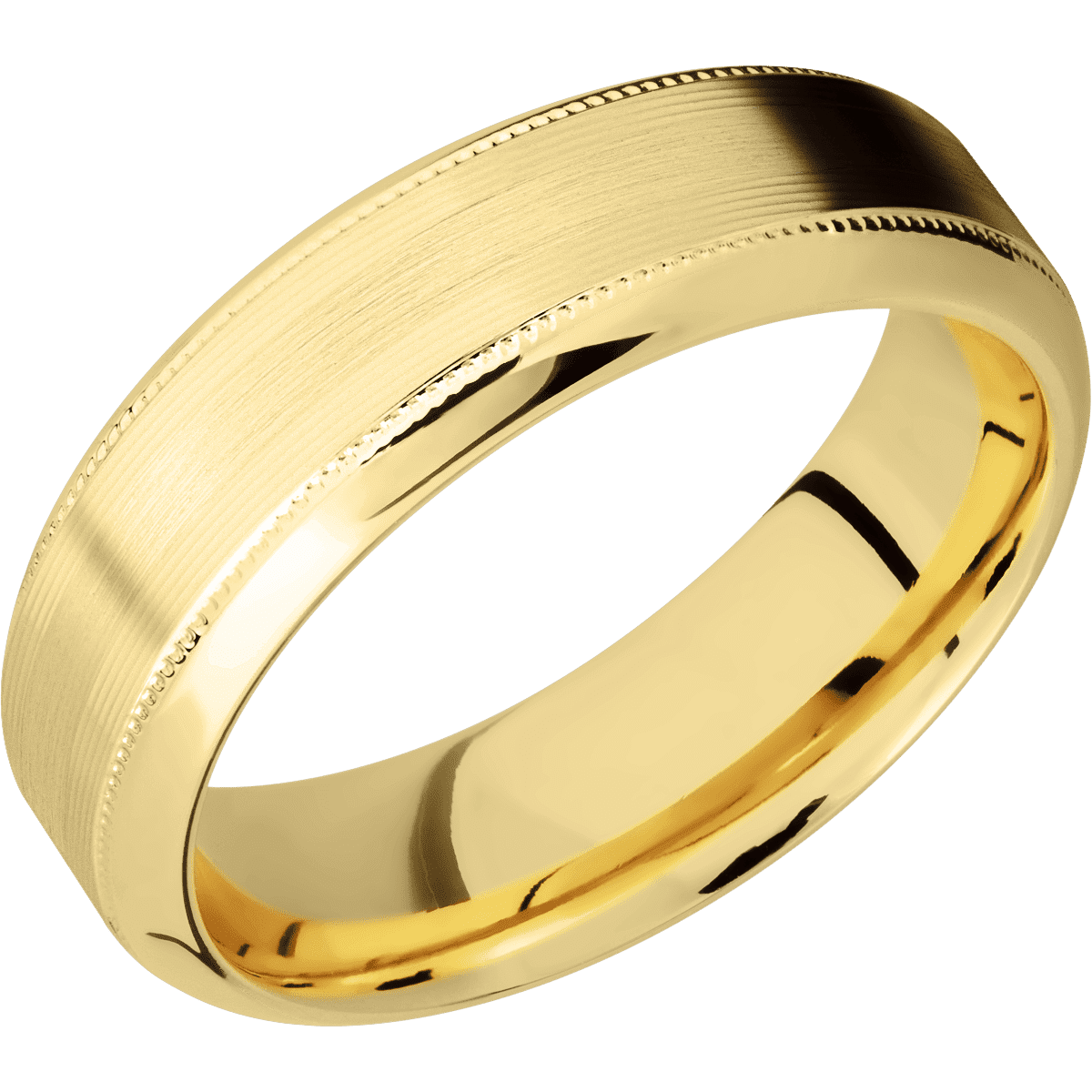 18K Yellow Gold + Machine , Polish Finish