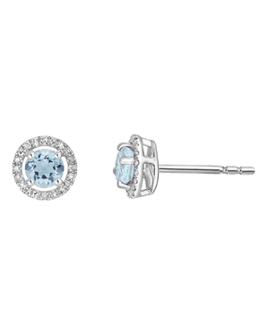LALI Aquamarine Birthstone Stud Earrings