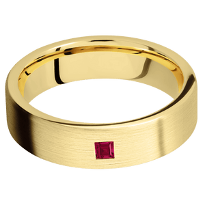 14K Yellow Gold + Satin Finish