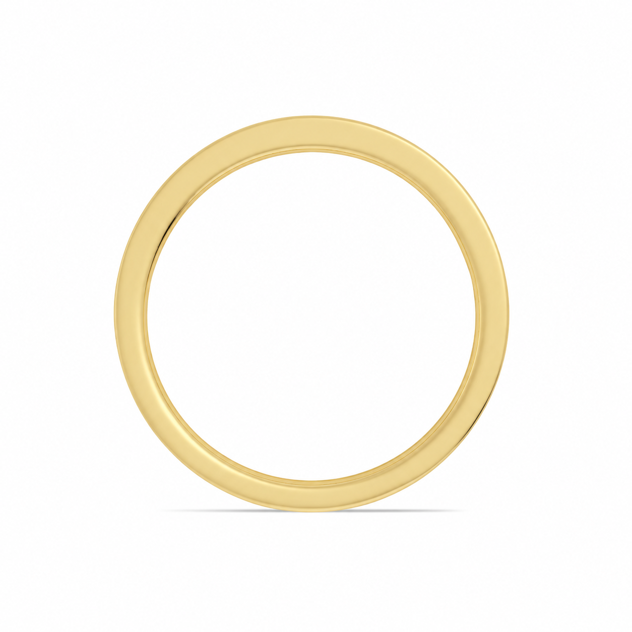 14K Yellow Gold Lab Grown Round Diamond Burnish Set Anniversary Band