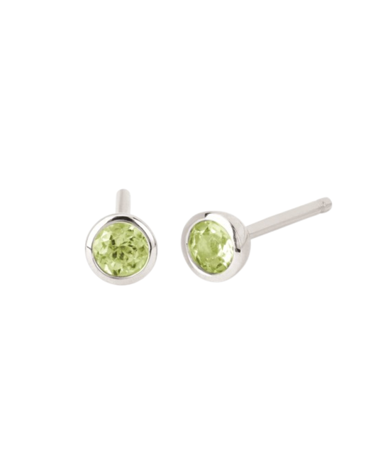 Ostbye Peridot Bezel Stud Earrings