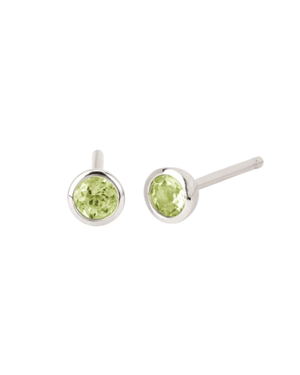 Ostbye Peridot Bezel Stud Earrings