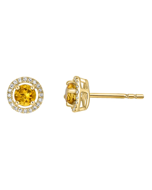 LALI Citrine Birthstone Stud Earrings