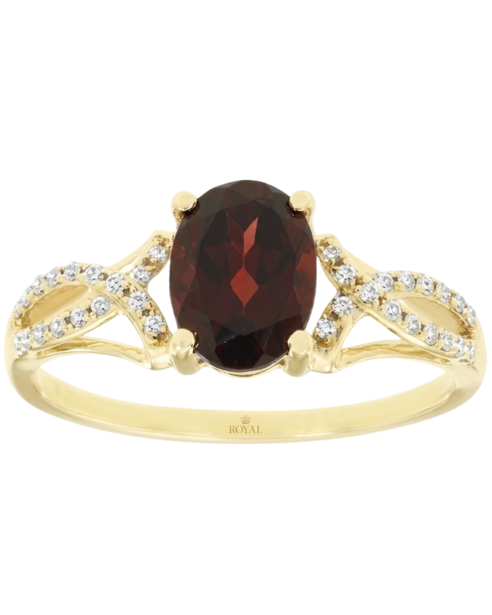 Royal Garnet & Diamond Ring