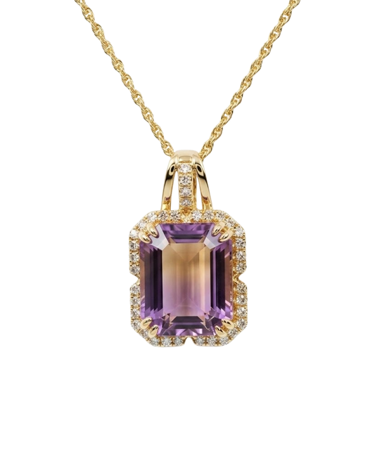 LALI Ametrine & Diamond Pendant Necklace
