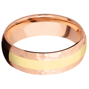 18K Rose Gold + Hammer Finish