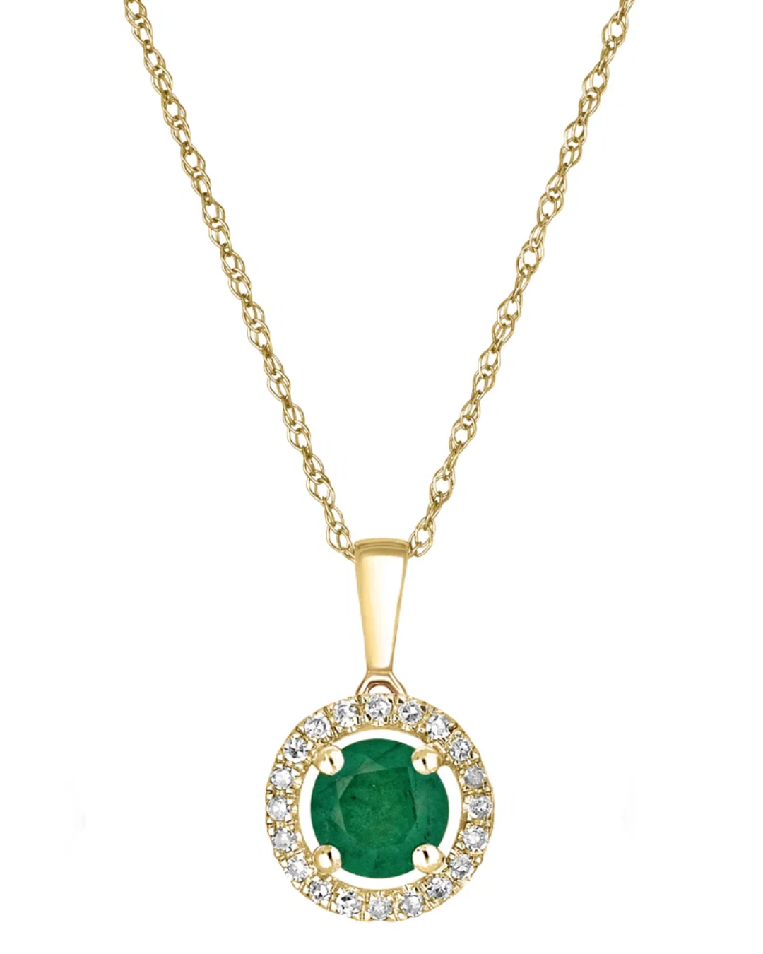 LALI Emerald & Diamond Pendant Necklace