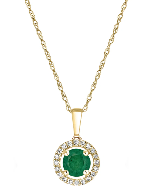 LALI Emerald & Diamond Pendant Necklace
