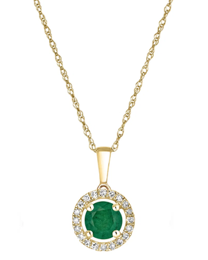 LALI Emerald & Diamond Pendant Necklace