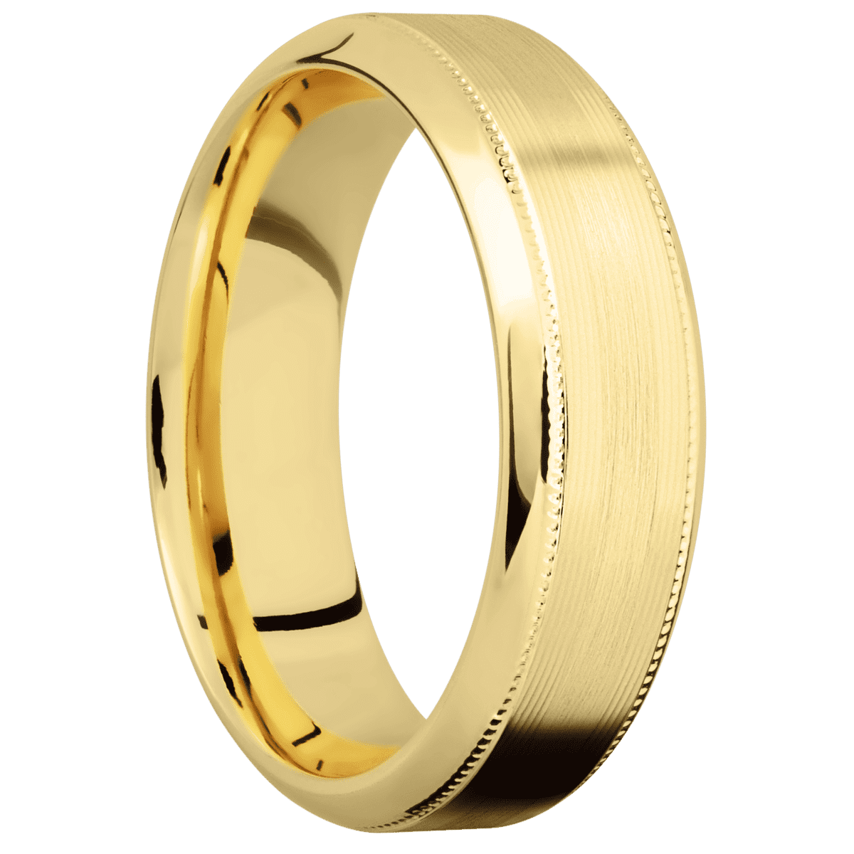 18K Yellow Gold + Machine , Polish Finish