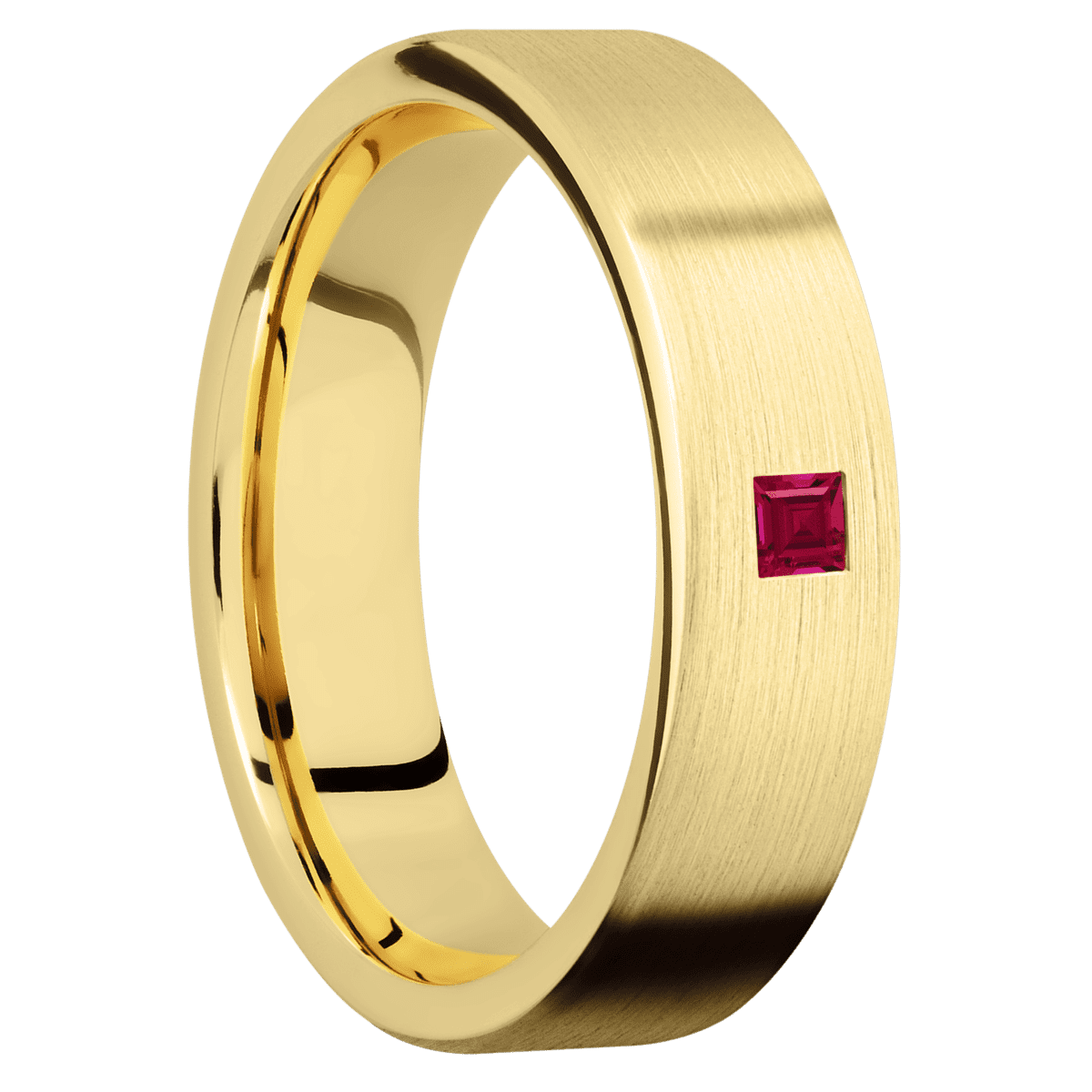 14K Yellow Gold + Satin Finish
